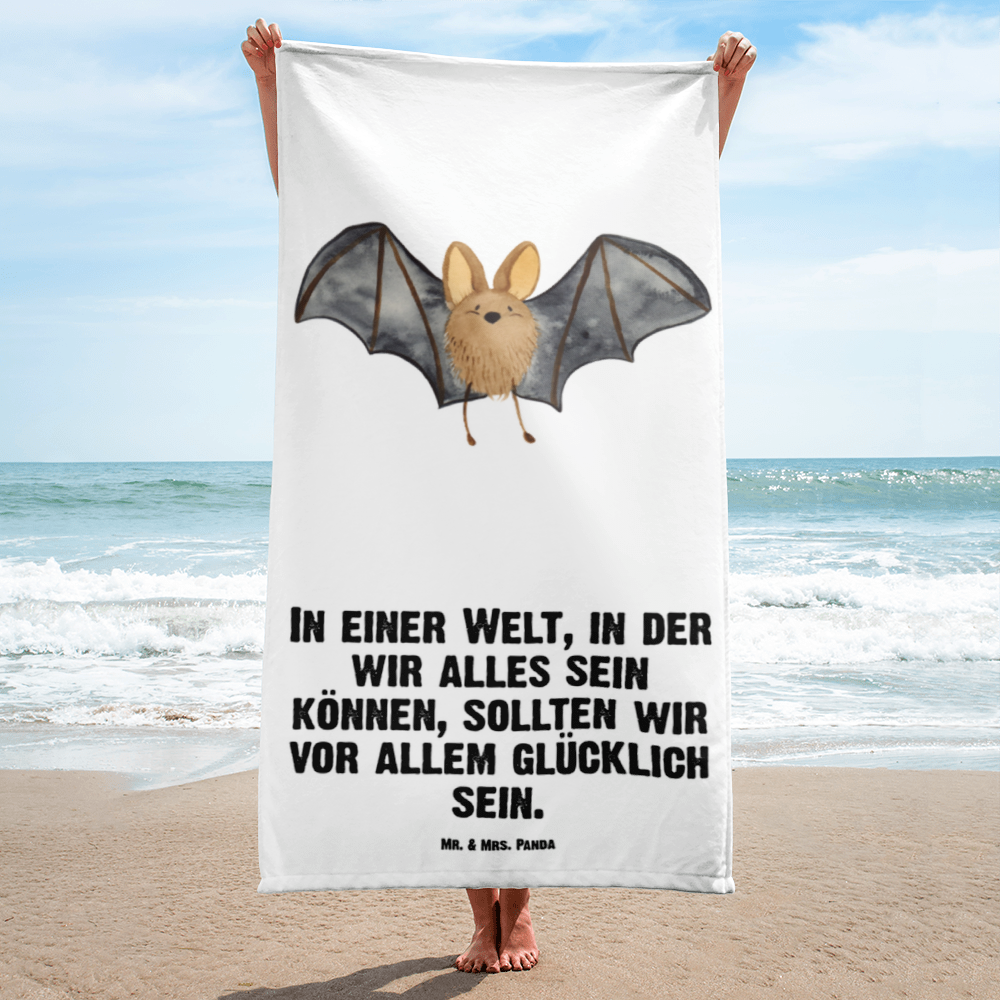 XL Badehandtuch Fledermaus Flügel Handtuch, Badetuch, Duschtuch, Strandtuch, Saunatuch, Tiermotive, Gute Laune, lustige Sprüche, Tiere