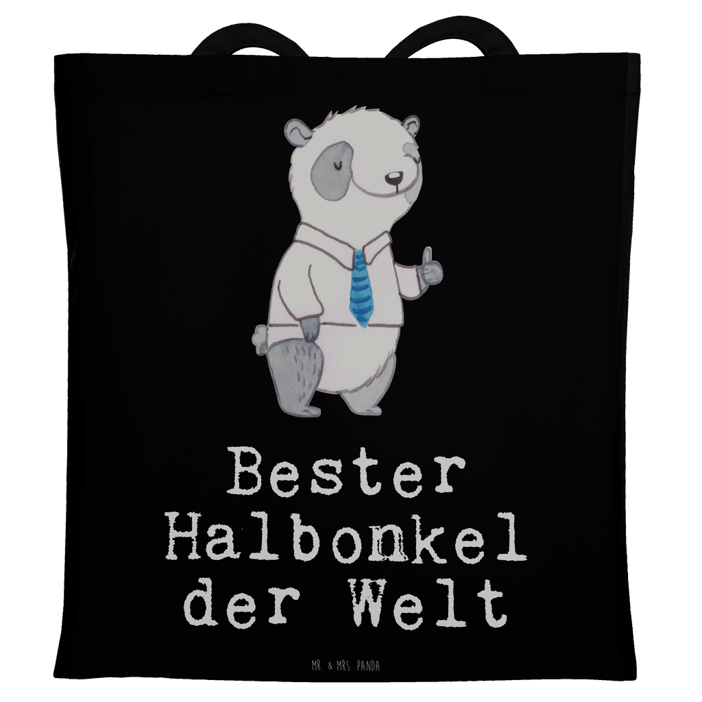 Tragetasche Panda Bester Halbonkel der Welt Beuteltasche, Beutel, Einkaufstasche, Jutebeutel, Stoffbeutel, Tasche, Shopper, Umhängetasche, Strandtasche, Schultertasche, Stofftasche, Tragetasche, Badetasche, Jutetasche, Einkaufstüte, Laptoptasche, für, Dankeschön, Geschenk, Schenken, Geburtstag, Geburtstagsgeschenk, Geschenkidee, Danke, Bedanken, Mitbringsel, Freude machen, Geschenktipp, Onkel, bester Onkel, Halbonkel, Stiefonkel, Stief, Stiefgeschwister, Familie, Kleinigkeit