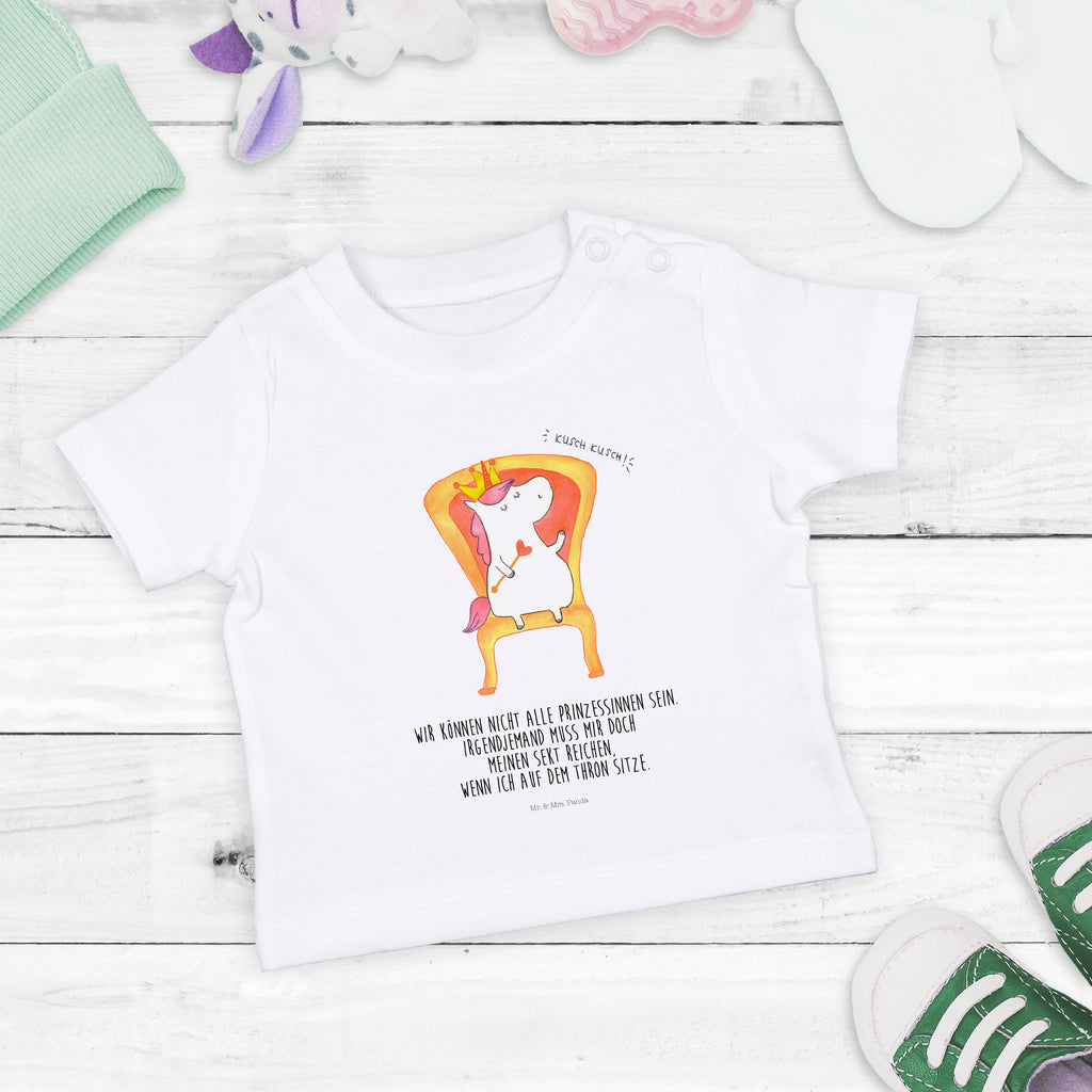 Organic Baby Shirt Einhorn König Baby T-Shirt, Jungen Baby T-Shirt, Mädchen Baby T-Shirt, Shirt, Einhorn, Einhörner, Einhorn Deko, Pegasus, Unicorn, König, Präsident, Bundeskanzler, Herrscher, Kaiser, Prinzessin, Krone