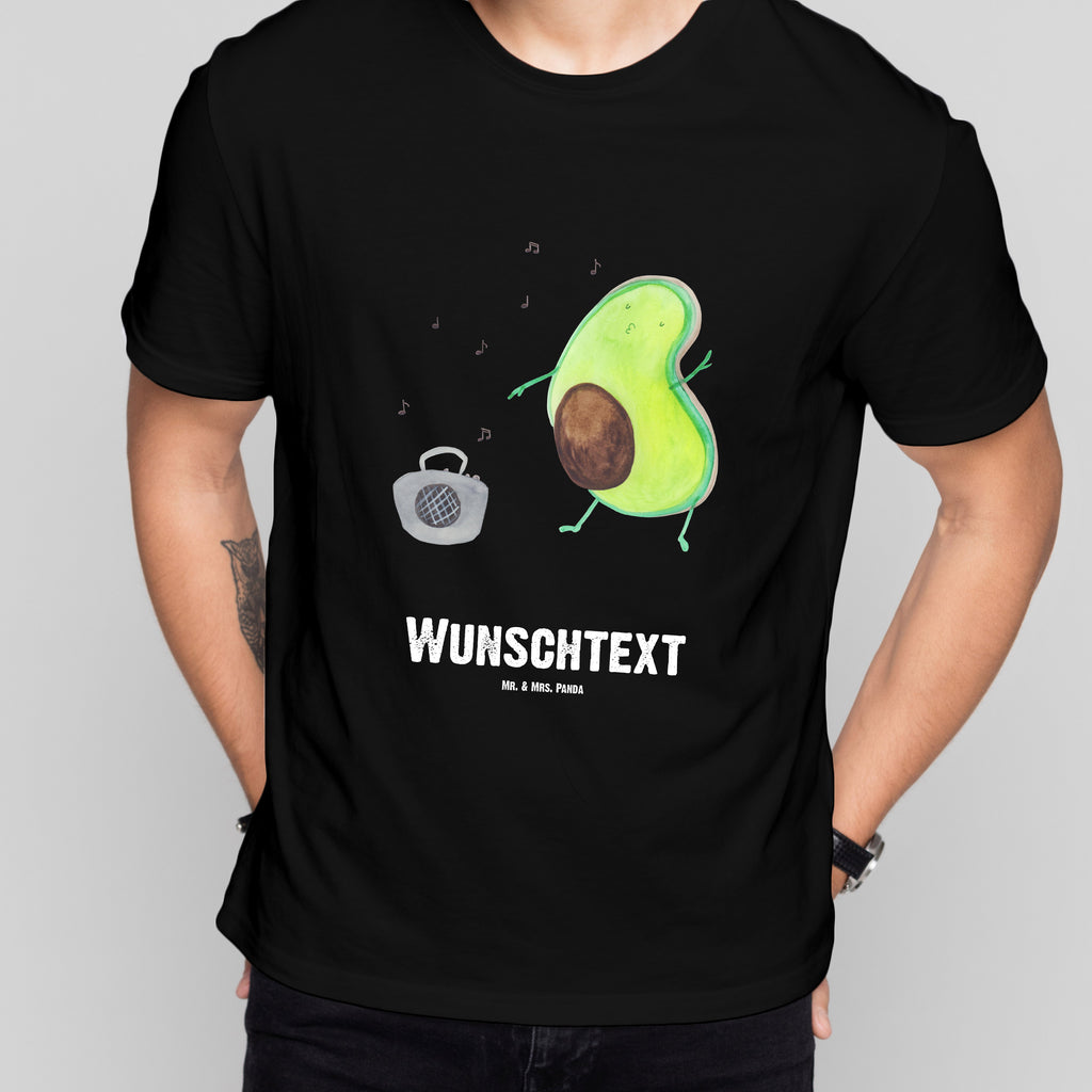 Personalisiertes T-Shirt Avocado tanzt T-Shirt Personalisiert, T-Shirt mit Namen, T-Shirt mit Aufruck, Männer, Frauen, Wunschtext, Bedrucken, Avocado, Veggie, Vegan, Gesund