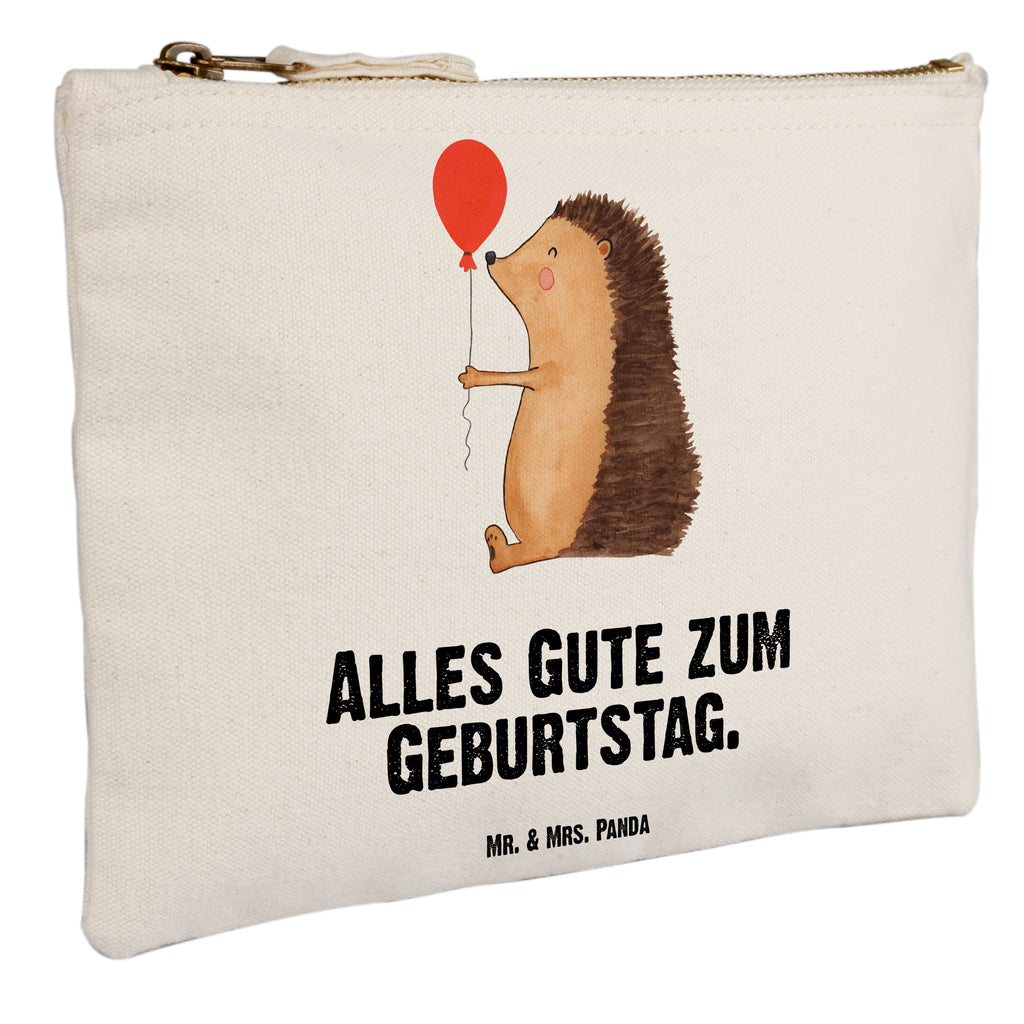 Schminktasche Igel mit Luftballon Schminktasche, Kosmetiktasche, Kosmetikbeutel, Stiftemäppchen, Etui, Federmappe, Makeup, XXL, Schminketui, Kosmetiketui, Schlamperetui, Tiermotive, Gute Laune, lustige Sprüche, Tiere, Igel, Geburtstag, Herzlichen Glückwunsch, Glückwunsch, Geburtstagskind, Ballon, Happy Birthday