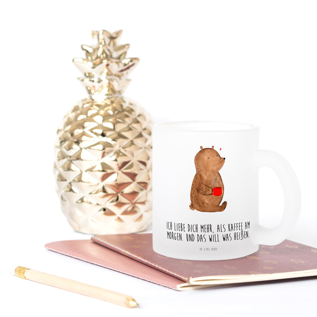 Teetasse Bär Morgenkaffee Teetasse, Teeglas, Teebecher, Tasse mit Henkel, Tasse, Glas Teetasse, Teetasse aus Glas, Liebe, Partner, Freund, Freundin, Ehemann, Ehefrau, Heiraten, Verlobung, Heiratsantrag, Liebesgeschenk, Jahrestag, Hocheitstag, Valentinstag, Geschenk für Frauen, Hochzeitstag, Mitbringsel, Geschenk für Freundin, Geschenk für Partner, Liebesbeweis, für Männer, für Ehemann