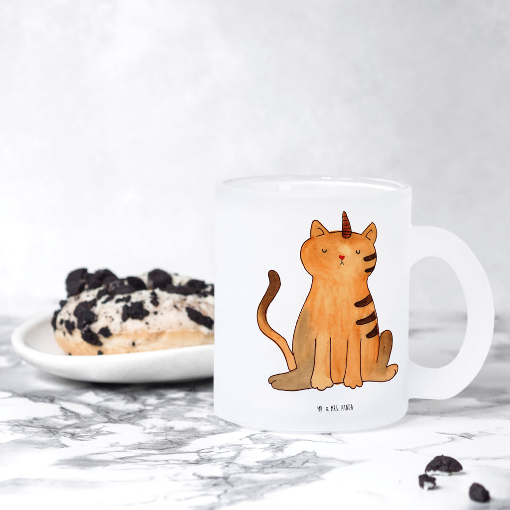 Teetasse Einhorn Katze Teetasse, Teeglas, Teebecher, Tasse mit Henkel, Tasse, Glas Teetasse, Teetasse aus Glas, Einhorn, Einhörner, Einhorn Deko, Pegasus, Unicorn, Katzer, Mieze, Regenbogen, Glitzer, Einhornpower, Erwachsenwerden, Katze, Katzenhorn, Einhornkatze, Kittyhorn