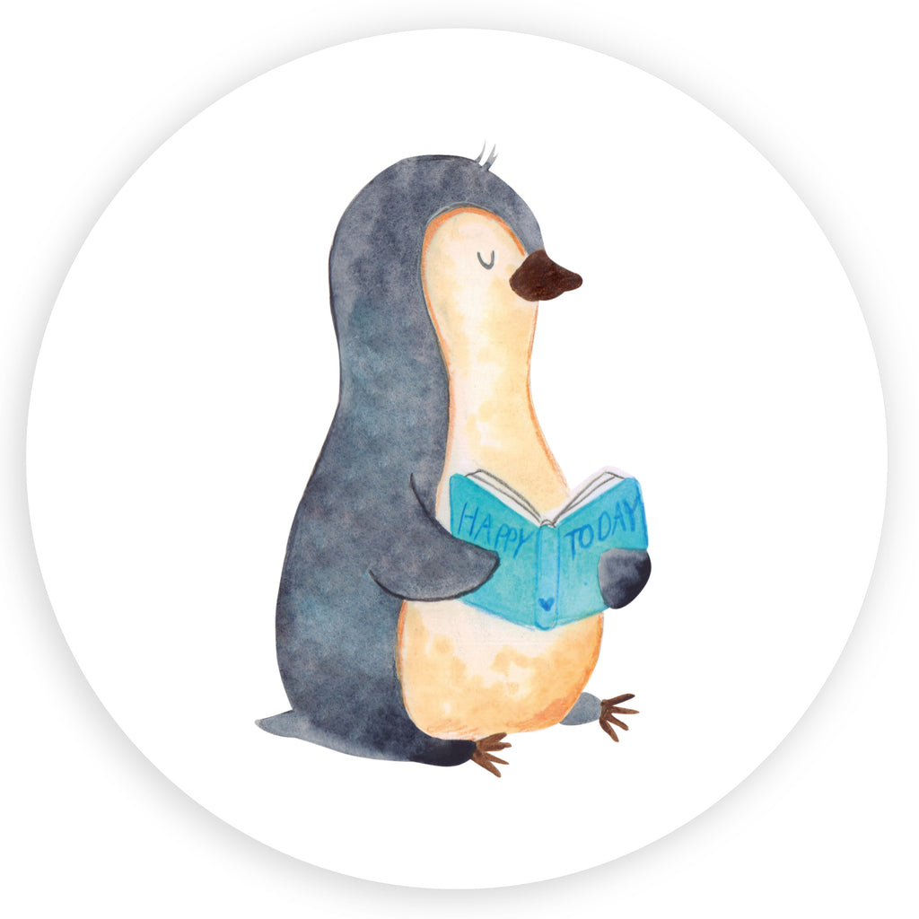 Rund Aufkleber Pinguin Buch Sticker, Aufkleber, Etikett, Kinder, rund, Pinguin, Pinguine, Buch, Lesen, Bücherwurm, Nichtstun, Faulenzen, Ferien, Urlaub, Freizeit