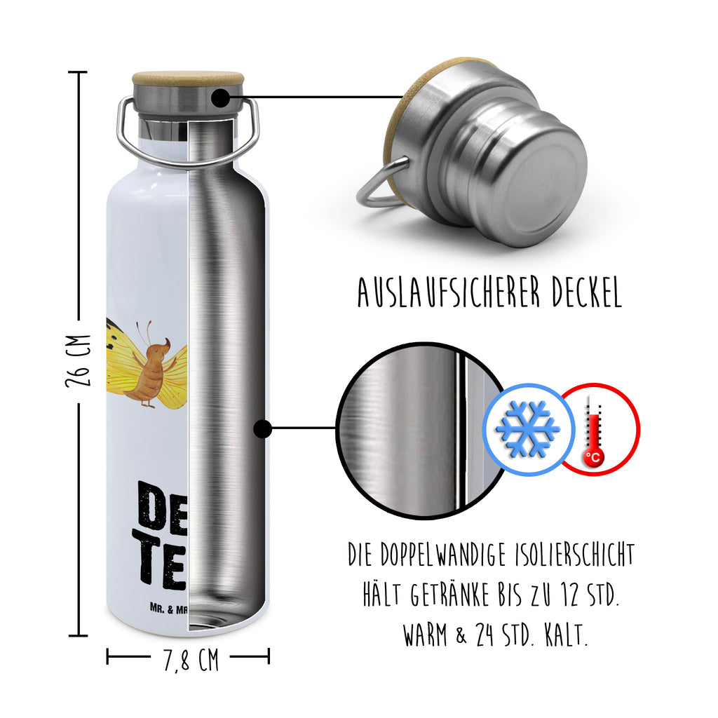 Personalisierte Trinkflasche Raupe & Schmetterling Personalisierte Trinkflasche, Trinkflasche mit Namen, Trinkflasche bedrucken, Flasche personalisiert, Trinkflasch mit Aufdruck, Trinkflasche Werbegeschenk, Namensaufdruck Trinkflasche, Sportflasche personalisiert, Trinkflasche Sport, Tiermotive, Gute Laune, lustige Sprüche, Tiere, Raupe, Schmetterling, Zitronenfalter, Entwicklung, Erwachsen werden, Kokon, Hut, Hütchen, Schönheit, Aufwachsen