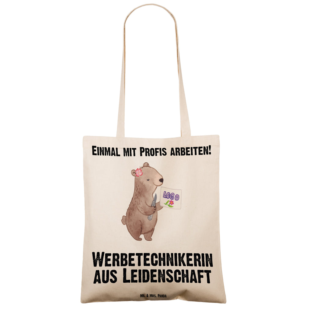 Tragetasche Werbetechnikerin aus Leidenschaft Beuteltasche, Beutel, Einkaufstasche, Jutebeutel, Stoffbeutel, Tasche, Shopper, Umhängetasche, Strandtasche, Schultertasche, Stofftasche, Tragetasche, Badetasche, Jutetasche, Einkaufstüte, Laptoptasche, Beruf, Ausbildung, Jubiläum, Abschied, Rente, Kollege, Kollegin, Geschenk, Schenken, Arbeitskollege, Mitarbeiter, Firma, Danke, Dankeschön