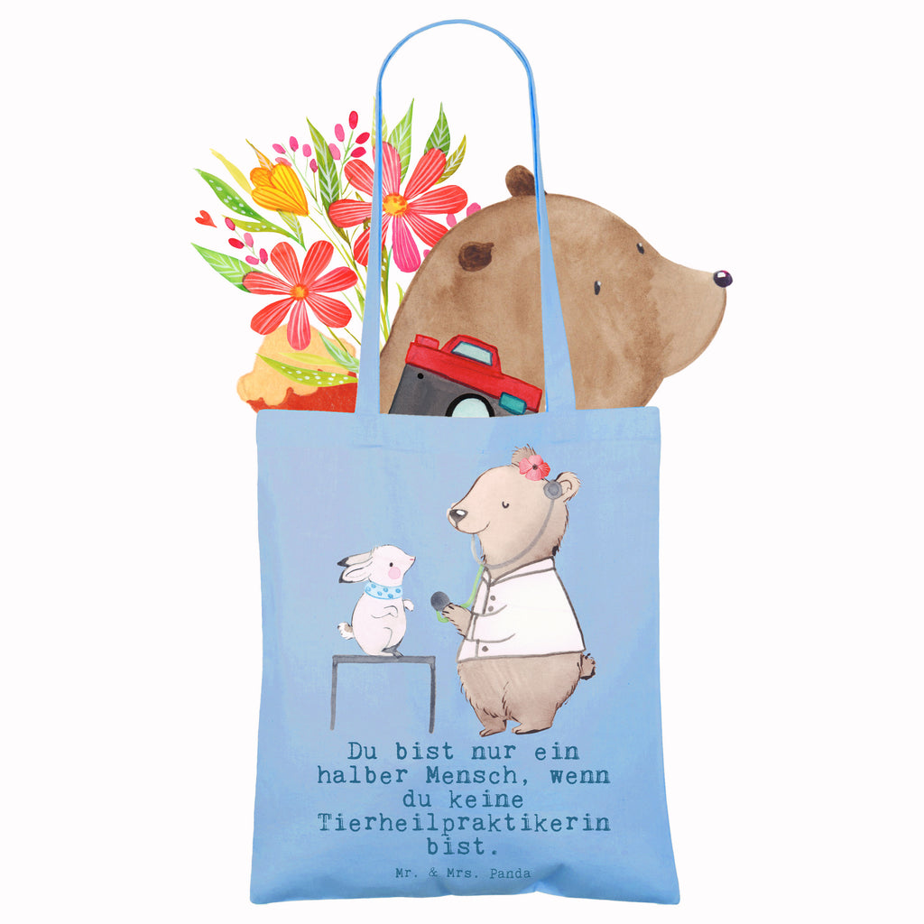 Tragetasche Tierheilpraktikerin mit Herz Beuteltasche, Beutel, Einkaufstasche, Jutebeutel, Stoffbeutel, Tasche, Shopper, Umhängetasche, Strandtasche, Schultertasche, Stofftasche, Tragetasche, Badetasche, Jutetasche, Einkaufstüte, Laptoptasche, Beruf, Ausbildung, Jubiläum, Abschied, Rente, Kollege, Kollegin, Geschenk, Schenken, Arbeitskollege, Mitarbeiter, Firma, Danke, Dankeschön