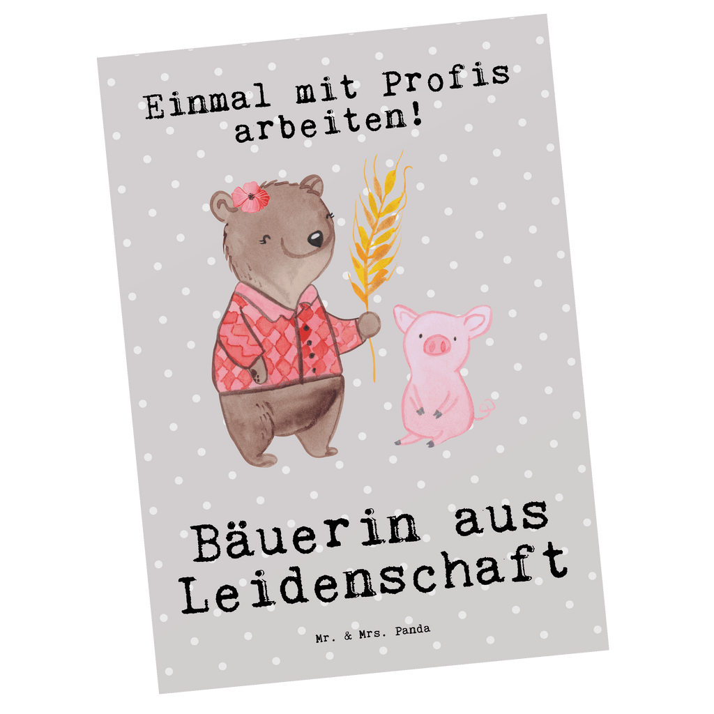 Postkarte Bäuerin aus Leidenschaft Postkarte, Karte, Geschenkkarte, Grußkarte, Einladung, Ansichtskarte, Geburtstagskarte, Einladungskarte, Dankeskarte, Ansichtskarten, Einladung Geburtstag, Einladungskarten Geburtstag, Beruf, Ausbildung, Jubiläum, Abschied, Rente, Kollege, Kollegin, Geschenk, Schenken, Arbeitskollege, Mitarbeiter, Firma, Danke, Dankeschön, Landwirtin, Bäuerin, Tierwirtin, Agronomin, Farmerin, Bauernhof