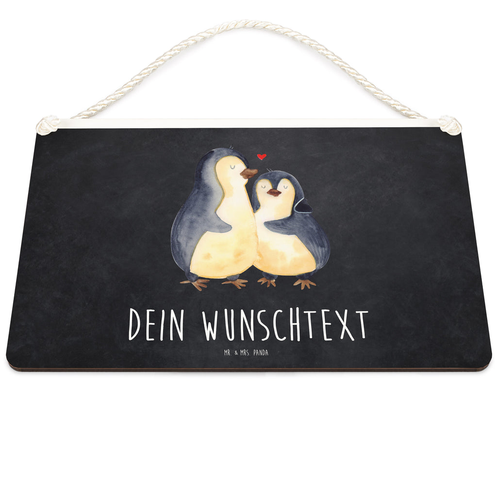 Personalisiertes Deko Schild Pinguin umarmend Dekoschild, Deko Schild, Schild, Tür Schild, Türschild, Holzschild, Wandschild, Wanddeko, Pinguin, Liebe, Liebespaar, Liebesbeweis, Liebesgeschenk, Verlobung, Jahrestag, Hochzeitstag, Hochzeit, Hochzeitsgeschenk