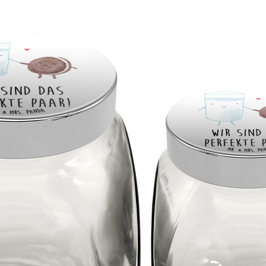 Bonbonglas Milch & Keks Vorratsdose, Vorratsbehälter, Süßigkeitenglas, Süßigkeitendose, Kaffeedose, Müslidose, Teedose, Keksbehälter, Keksedose, Glasdose, Glasbälter, Vorratsglas, Küchenbehälter, Aufbewahrungsdose, Aufbewahungsglas, Gewürzdose, Küchenorganizer, Snackdose, Tiermotive, Gute Laune, lustige Sprüche, Tiere, Milk, Cookie, Milch, Keks, Kekse, Kaffee, Einladung Frühstück, Motiv süß, romantisch, perfektes Paar