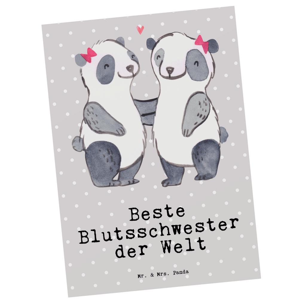 Postkarte Panda Beste Blutsschwester der Welt Postkarte, Karte, Geschenkkarte, Grußkarte, Einladung, Ansichtskarte, Geburtstagskarte, Einladungskarte, Dankeskarte, Ansichtskarten, Einladung Geburtstag, Einladungskarten Geburtstag, für, Dankeschön, Geschenk, Schenken, Geburtstag, Geburtstagsgeschenk, Geschenkidee, Danke, Bedanken, Mitbringsel, Freude machen, Geschenktipp, Blutsschwester, Blutsgeschwister, Freundin, Bae, Schwestern, Schwester, Geschwister, Schwesterherz, Sister, Familie, Kleinigkeit, Beste, Tochter, Liebe