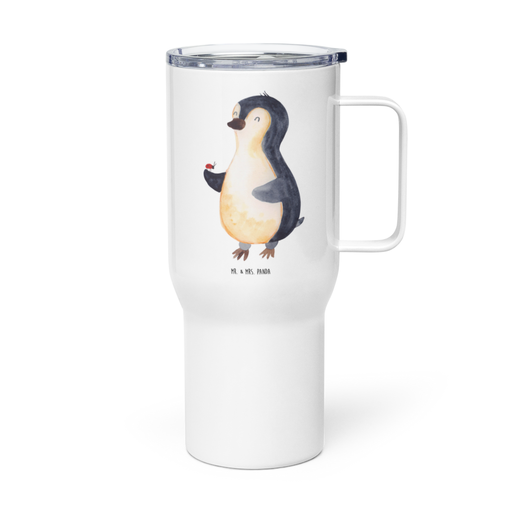 XXL Thermobecher Pinguin Marienkäfer Thermobecher, XL Thermobecher, Reisebecher, XL Reisetasse, Großer Thermobecher, Autobecher, Jumbo Becher, Pinguin, Pinguine, Marienkäfer, Liebe, Wunder, Glück, Freude, Lebensfreude