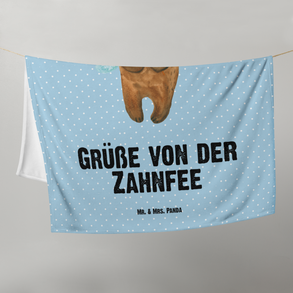 Babydecke Bär Zahnfee Babydecke, Babygeschenk, Geschenk Geburt, Babyecke Kuscheldecke, Krabbeldecke, Bär, Teddy, Teddybär, Zahnfee, Fee, Milchzahn, Erster Zahn