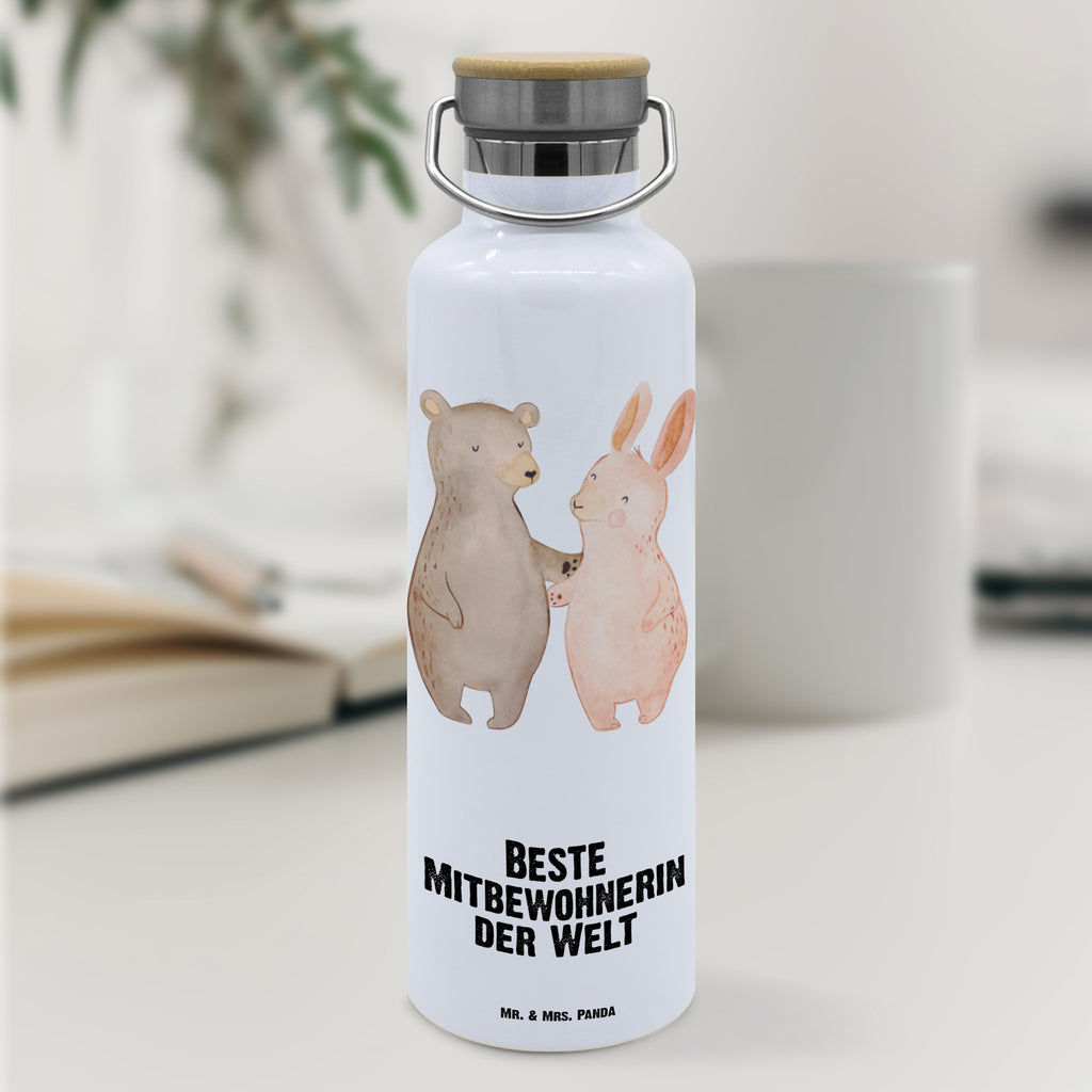 Trinkflasche Hase Beste Mitbewohnerin der Welt Thermosflasche, Isolierflasche, Edelstahl, Trinkflasche, isoliert, Wamrhaltefunktion, Sportflasche, Flasche zum Sport, Sportlerflasche, für, Dankeschön, Geschenk, Schenken, Geburtstag, Geburtstagsgeschenk, Geschenkidee, Danke, Bedanken, Mitbringsel, Freude machen, Geschenktipp, Mitbewohnerin, WG, Zimmernachbarin, Wohngemeinschaft, WG-Bewohnerin, Zimmerkollegin, Zimmergenossin, Stubenkameradin