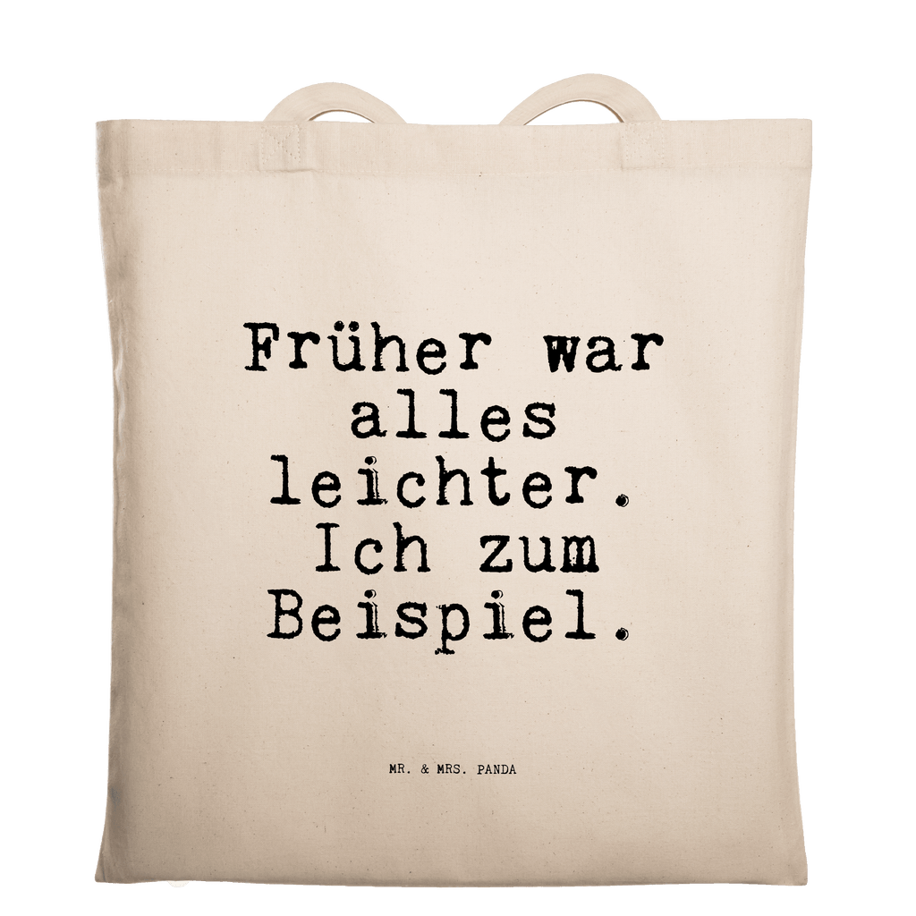 Tragetasche Früher war alles leichter.... Beuteltasche, Beutel, Einkaufstasche, Jutebeutel, Stoffbeutel, Tasche, Shopper, Umhängetasche, Strandtasche, Schultertasche, Stofftasche, Tragetasche, Badetasche, Jutetasche, Einkaufstüte, Laptoptasche, Spruch, Sprüche, lustige Sprüche, Weisheiten, Zitate, Spruch Geschenke, Spruch Sprüche Weisheiten Zitate Lustig Weisheit Worte