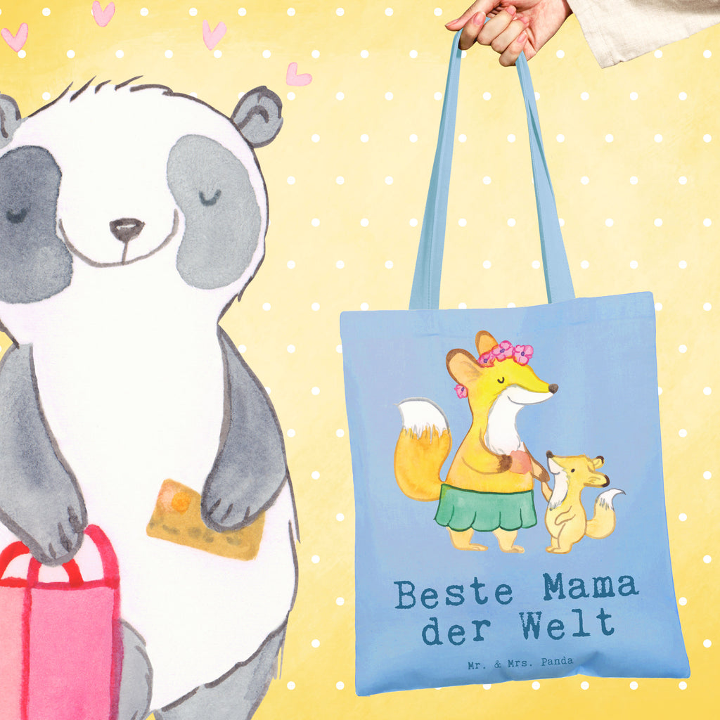 Tragetasche Fuchs Beste Mama der Welt Beuteltasche, Beutel, Einkaufstasche, Jutebeutel, Stoffbeutel, Tasche, Shopper, Umhängetasche, Strandtasche, Schultertasche, Stofftasche, Tragetasche, Badetasche, Jutetasche, Einkaufstüte, Laptoptasche, für, Dankeschön, Geschenk, Schenken, Geburtstag, Geburtstagsgeschenk, Geschenkidee, Danke, Bedanken, Mitbringsel, Freude machen, Geschenktipp, Mama, Mami, Mutter, Muttertag, Mutti, Ma, Tochter, Sohn, Beste Mama, Beste, Supermama