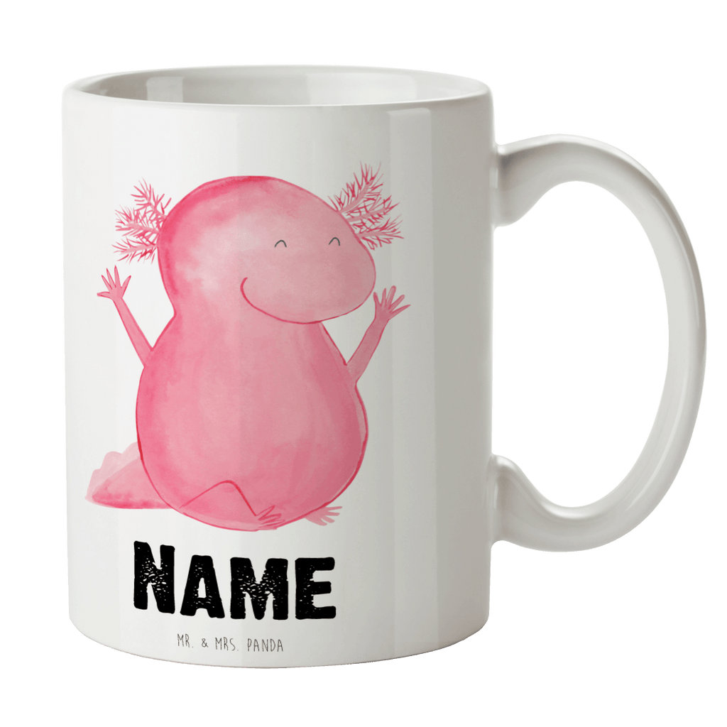 Personalisierte Tasse Axolotl Hurra Personalisierte Tasse, Namenstasse, Wunschname, Personalisiert, Tasse, Namen, Drucken, Tasse mit Namen, Axolotl, Molch, Axolot, Schwanzlurch, Lurch, Lurche, fröhlich, Spaß, Freude, Motivation, Zufriedenheit