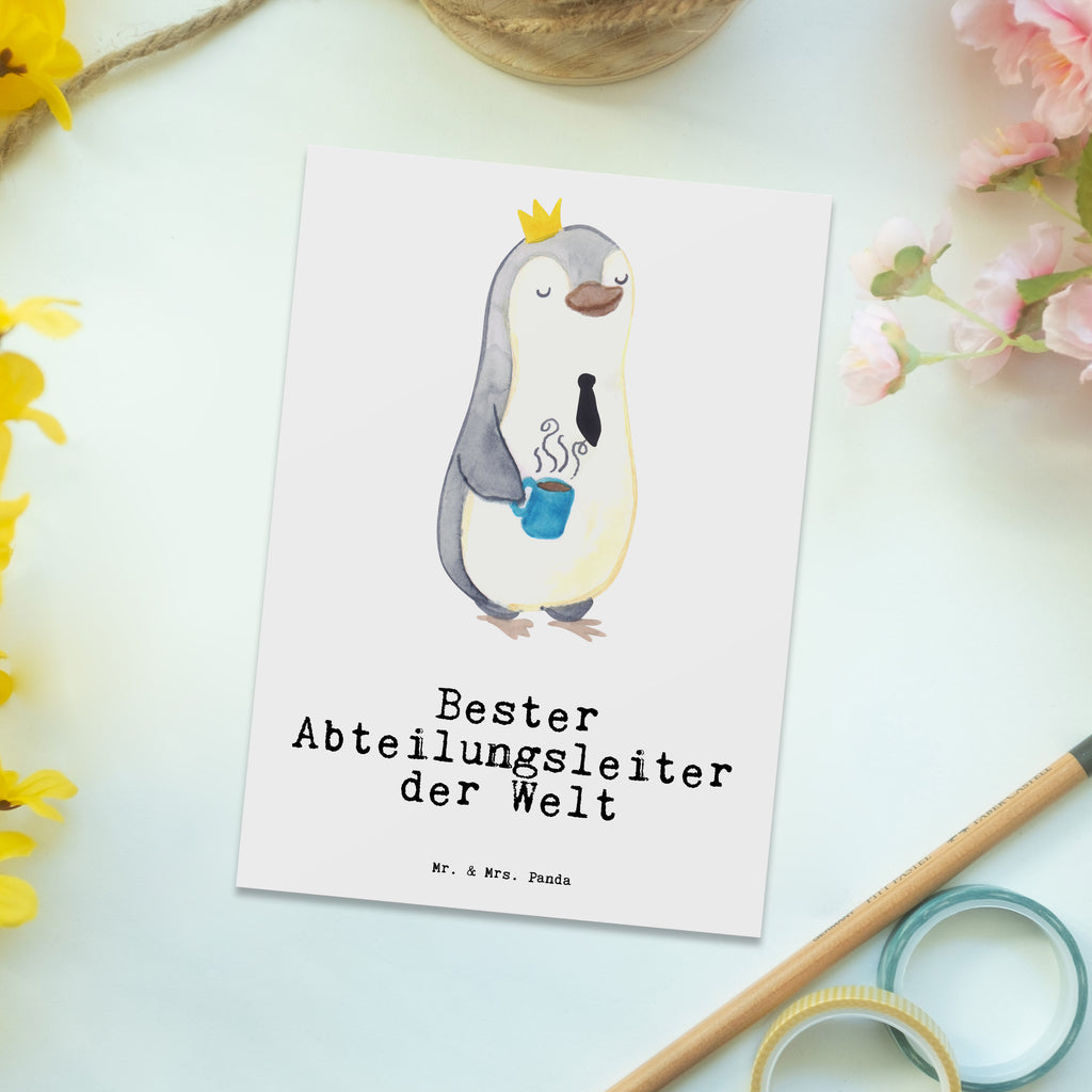 Postkarte Pinguin Bester Abteilungsleiter der Welt Postkarte, Karte, Geschenkkarte, Grußkarte, Einladung, Ansichtskarte, Geburtstagskarte, Einladungskarte, Dankeskarte, Ansichtskarten, Einladung Geburtstag, Einladungskarten Geburtstag, für, Dankeschön, Geschenk, Schenken, Geburtstag, Geburtstagsgeschenk, Geschenkidee, Danke, Bedanken, Mitbringsel, Freude machen, Geschenktipp, Abteilungsleiter, Leiter, Geschäftsführer, Vorgesetzter, Kollege, Arbeit, Büro, Abschiedsgeschenk, Ruhestand, Abschied, Chef