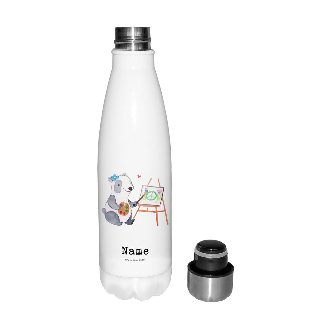 Personalisierte Thermosflasche Kunstlehrerin mit Herz Personalisierte Isolierflasche, Personalisierte Thermoflasche, Personalisierte Trinkflasche, Trinkflasche Mit Namen, Wunschname, Bedrucken, Namensflasche, Beruf, Ausbildung, Jubiläum, Abschied, Rente, Kollege, Kollegin, Geschenk, Schenken, Arbeitskollege, Mitarbeiter, Firma, Danke, Dankeschön, Kunstlehrerin, Kunstunterricht, Kunstschule