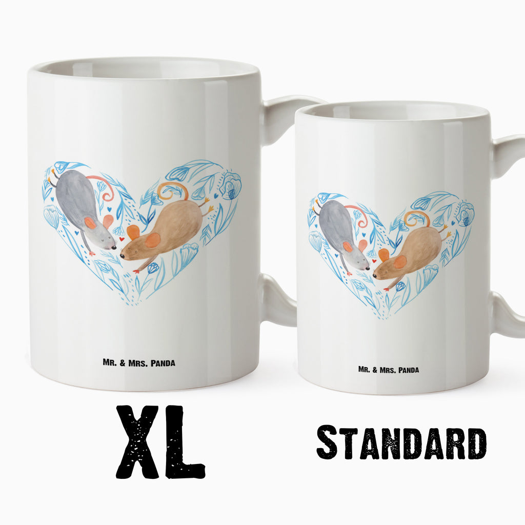 XL Tasse Mäuse Herz XL Tasse, Große Tasse, Grosse Kaffeetasse, XL Becher, XL Teetasse, spülmaschinenfest, Jumbo Tasse, Groß, Liebe, Partner, Freund, Freundin, Ehemann, Ehefrau, Heiraten, Verlobung, Heiratsantrag, Liebesgeschenk, Jahrestag, Hocheitstag, Maus, Mäuse, Liebesbotschaft, Liebesbeweis, Hochzeit, Lieblingsmensch, Gemeinsamkeit, Love, Geschenk für zwei