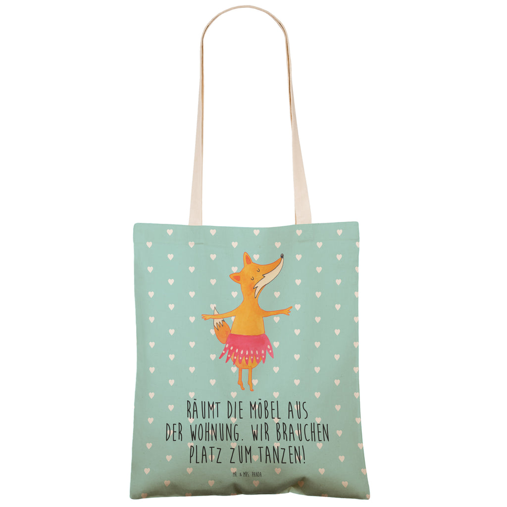 Einkaufstasche Fuchs Ballerina Tragetasche, Tasche, Beutel, Stofftasche, Baumwolltasche, Umhängetasche, Shopper, Einkaufstasche, Beuteltasche, Fuchs, Fuchs Spruch, Füchse, Füchsin, Ballerina, Ballett, Tänzerin, Tanzen, Party, Einladung, Geburtstag