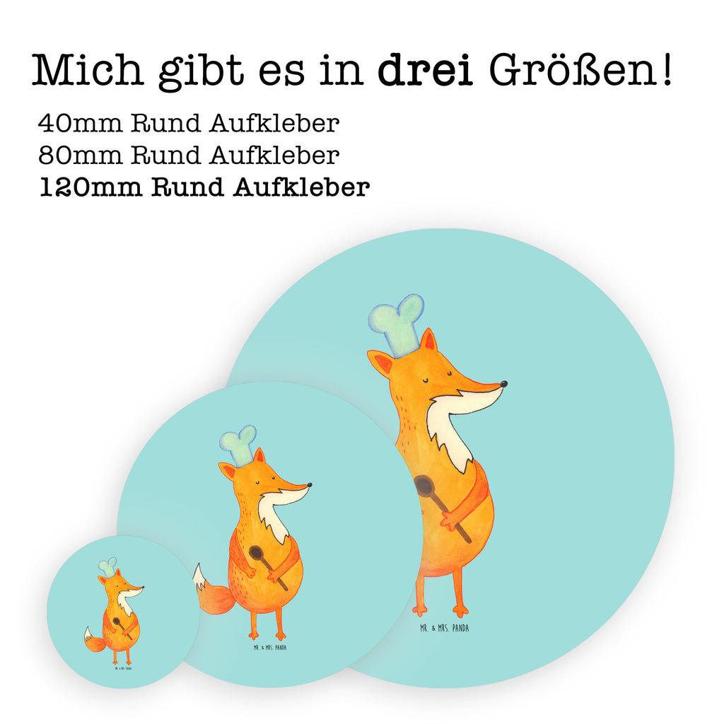 Rund Aufkleber Fuchs Koch Sticker, Aufkleber, Etikett, Fuchs, Füchse, Koch Geschenk, Küche Spruch, Küche Deko, Köche, Bäcker, Party Spruch, Spruch lustig, witzig