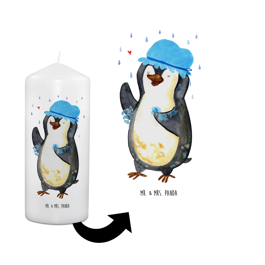 Kerze Pinguin duscht Kerze, Taufkerze, Kommunionskerze, Geburtstagskerze, Geschenk Kerze, Taufgeschenk Kerze, Kerze mit Druck, Besondere Kerze, Geschenkidee Kerze, Kerze für Kommunion, Geburtstag Kerze, Kommunion Kerze, Pinguin, Pinguine, Dusche, duschen, Lebensmotto, Motivation, Neustart, Neuanfang, glücklich sein