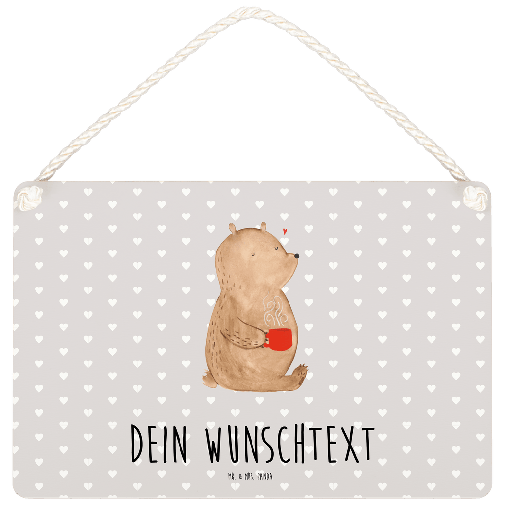 Personalisiertes Deko Schild Bär Morgenkaffee Dekoschild, Deko Schild, Schild, Tür Schild, Türschild, Holzschild, Wandschild, Wanddeko, Liebe, Partner, Freund, Freundin, Ehemann, Ehefrau, Heiraten, Verlobung, Heiratsantrag, Liebesgeschenk, Jahrestag, Hocheitstag, Valentinstag, Geschenk für Frauen, Hochzeitstag, Mitbringsel, Geschenk für Freundin, Geschenk für Partner, Liebesbeweis, für Männer, für Ehemann