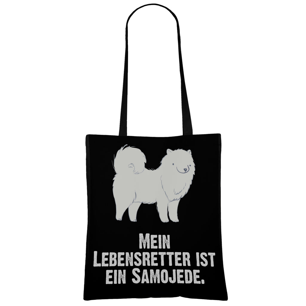 Tragetasche Samojede Lebensretter Beuteltasche, Beutel, Einkaufstasche, Jutebeutel, Stoffbeutel, Tasche, Shopper, Umhängetasche, Strandtasche, Schultertasche, Stofftasche, Tragetasche, Badetasche, Jutetasche, Einkaufstüte, Laptoptasche, Hund, Hunderasse, Rassehund, Hundebesitzer, Geschenk, Tierfreund, Schenken, Welpe, Samojede, Samojedenhund, Samojedenspitz