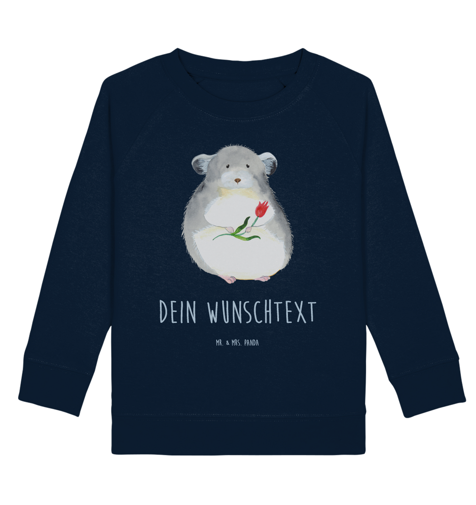 Personalisierter Kinder Pullover Chinchilla mit Blume Personalisierter Kinder Pullover, Personalisiertes Kinder Sweatshirt, Jungen, Mädchen, Tiermotive, Gute Laune, lustige Sprüche, Tiere, Chinchilla, Chinchillas, Liebeskummer, Kummer, Depressionen, traurig sein, Chaos, Glücklichsein, Büro, Büroalltag