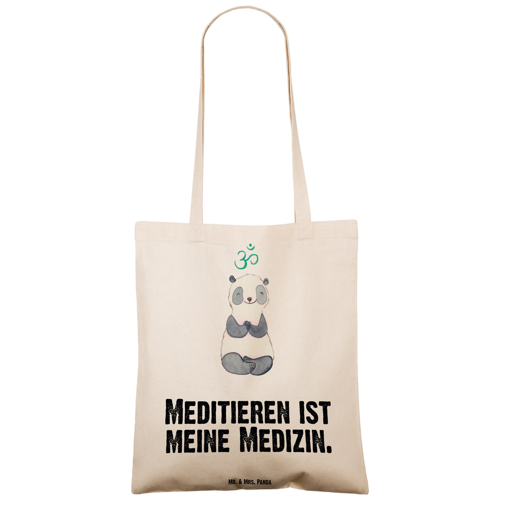 Tragetasche Panda Meditieren Medizin Beuteltasche, Beutel, Einkaufstasche, Jutebeutel, Stoffbeutel, Tasche, Shopper, Umhängetasche, Strandtasche, Schultertasche, Stofftasche, Tragetasche, Badetasche, Jutetasche, Einkaufstüte, Laptoptasche, Geschenk, Sport, Sportart, Hobby, Schenken, Danke, Dankeschön, Auszeichnung, Gewinn, Sportler, Meditieren, Meditation, Meditationskurs