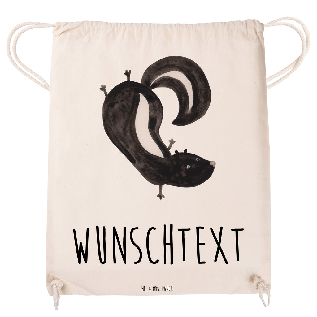 Personalisierter Sportbeutel Stinktier Handstand Personalisierter Sportbeutel, Personalisierter Beutel, Personalisierte Sporttasche, Personalisierter Tasche, Personalisierter Stoffbeutel, Personalisierter Sportbeutel Kinder, Sportbeutel mit Namen, Turnbeutel mit Namen, Beutel mit Namen, Sporttasche mit Namen, Tasche mit Namen, Stoffbeutel mit Namen, Sportbeutel Kinder mit Namen, Wunschtext, Wunschnamen, Personalisierbar, Personalisierung, Stinktier, Skunk, Wildtier, Raubtier, Stinker, Stinki, Spielplatz, verpielt, Kind