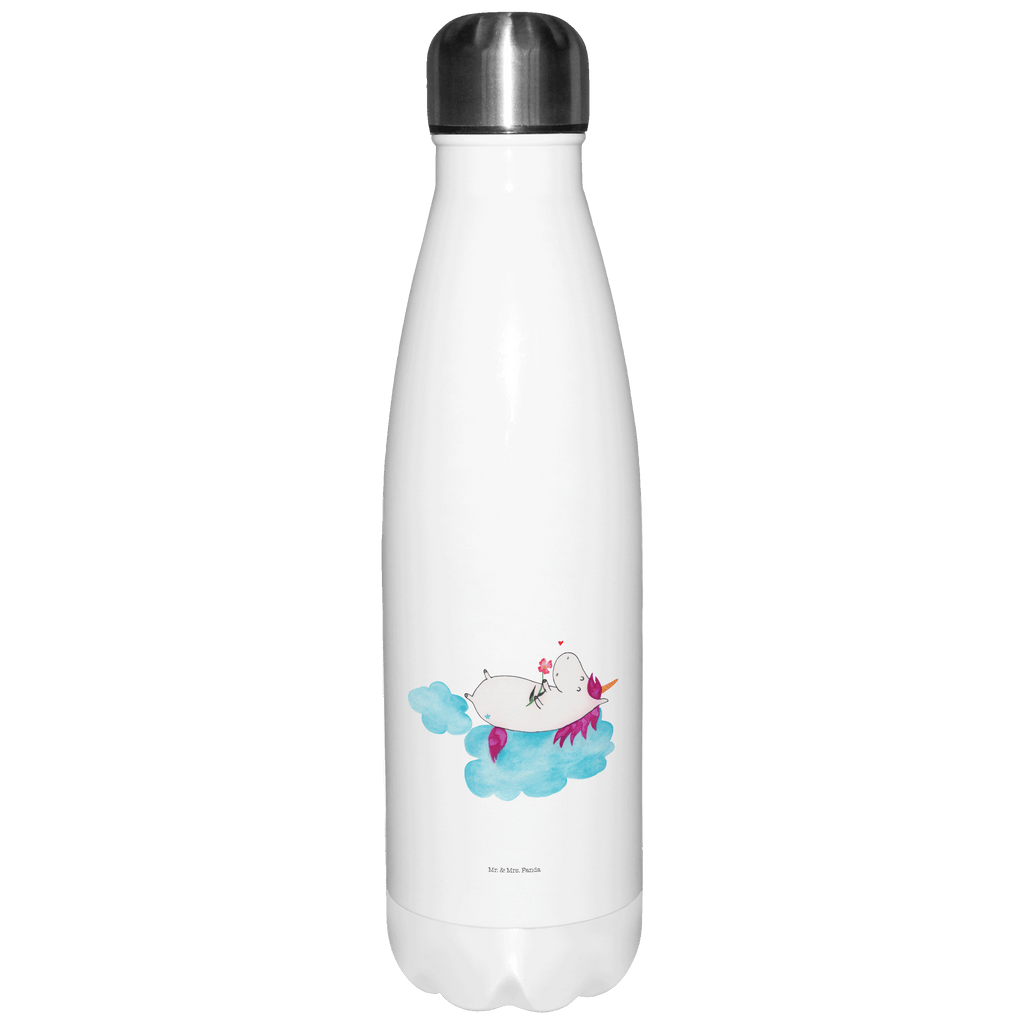 Thermosflasche Einhorn verliebt auf Wolke Isolierflasche, Thermoflasche, Trinkflasche, Thermos, Edelstahl, Einhorn, Einhörner, Einhorn Deko, Pegasus, Unicorn, verliebt, Liebe, Liebesbeweis, Freundin, Wolke