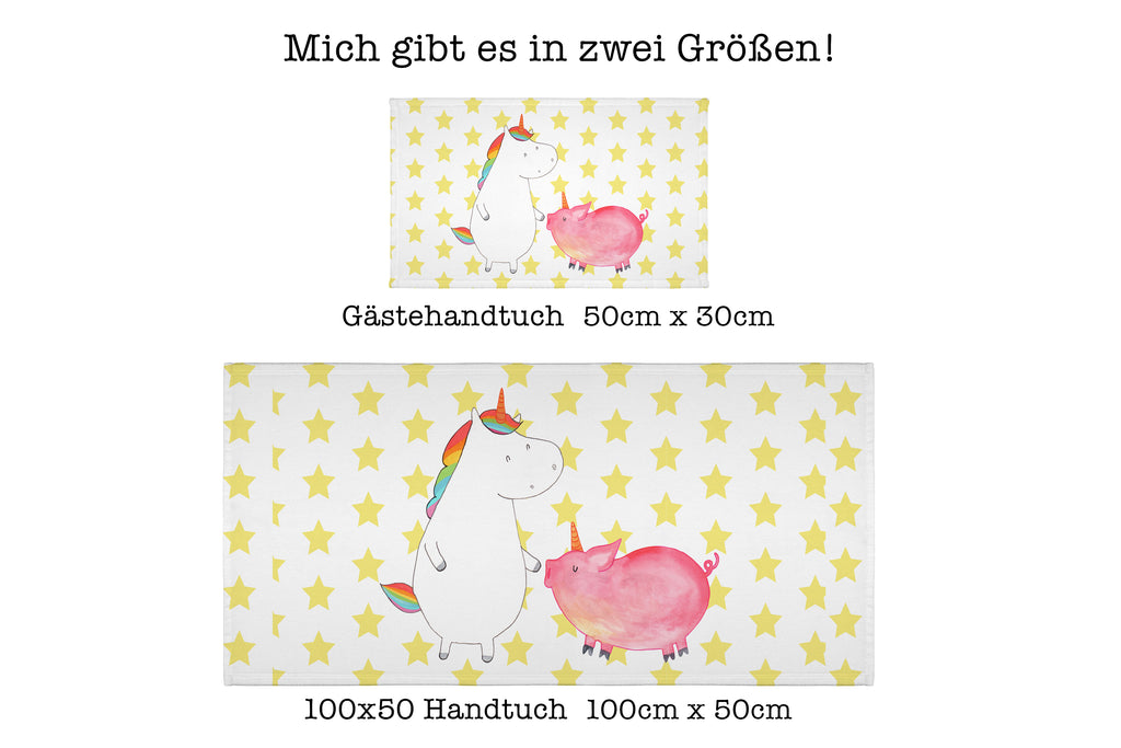 Handtuch Einhorn + Schweinhorn Handtuch, Badehandtuch, Badezimmer, Handtücher, groß, Kinder, Baby, Einhorn, Einhörner, Einhorn Deko, Pegasus, Unicorn, Freundschaft, Schweinhorn, Schwein, Freundin, Schweinchen