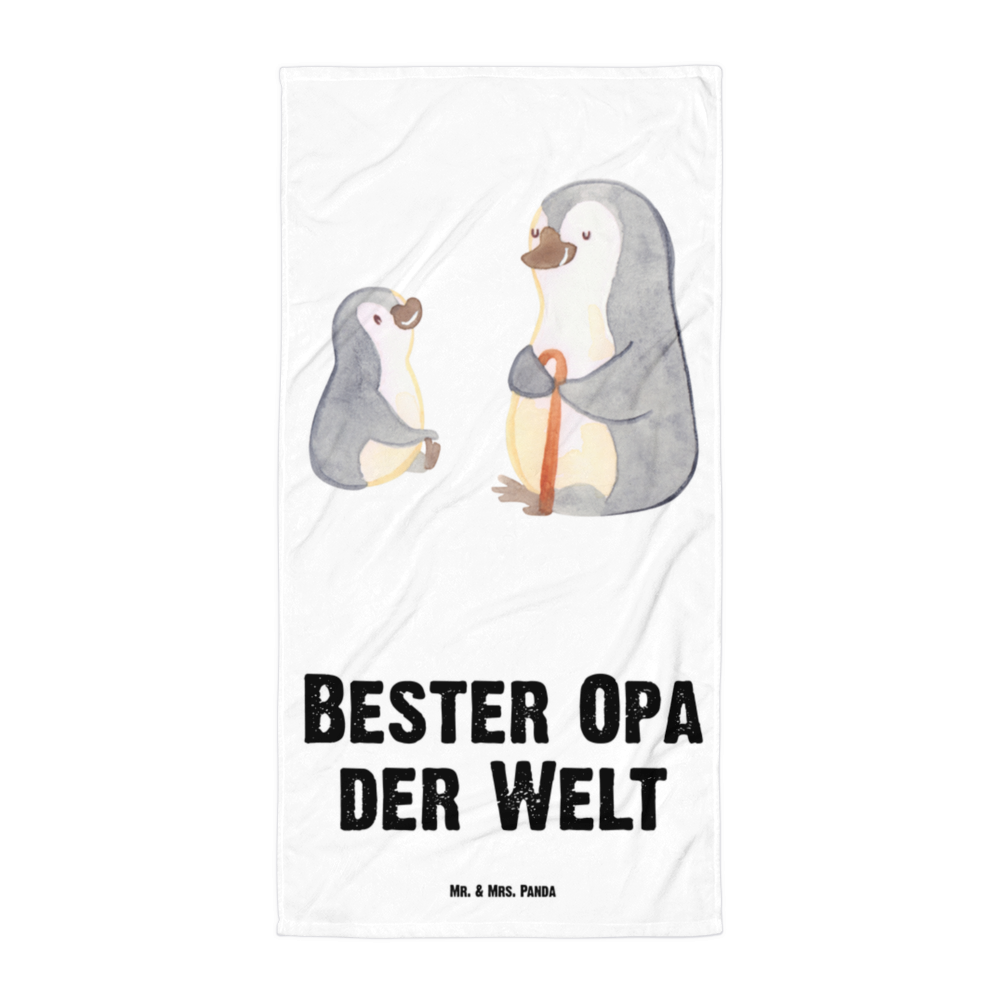 XL Badehandtuch Pinguin Bester Opa der Welt Handtuch, Badetuch, Duschtuch, Strandtuch, Saunatuch, für, Dankeschön, Geschenk, Schenken, Geburtstag, Geburtstagsgeschenk, Geschenkidee, Danke, Bedanken, Mitbringsel, Freude machen, Geschenktipp, Großvater, Grossvater, Opa, Opi. Großpapa, Großeltern, Enkel, Enkelin, Enkelkind, Kleinigkeit, Oppa, Oppi, Bester