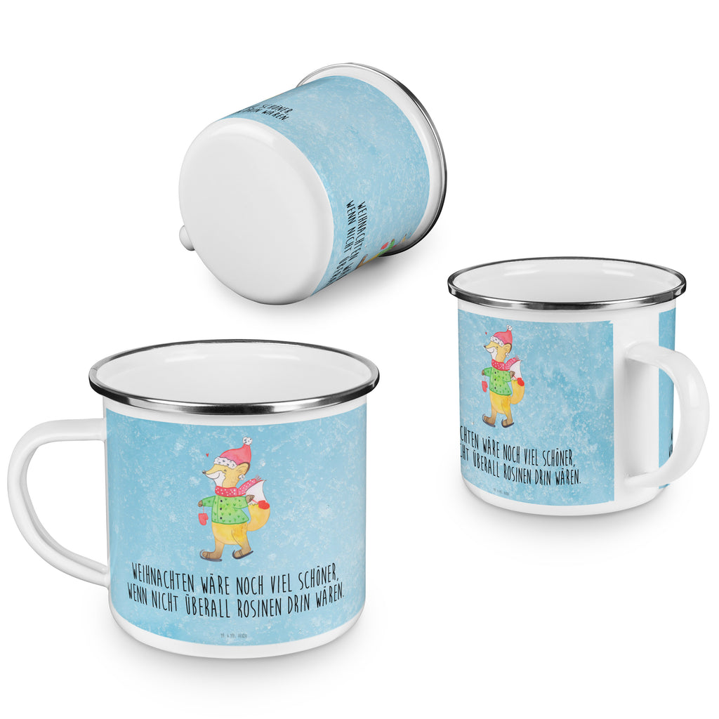 Camping Emaille Tasse Fuchs  Schlittschuhe Campingtasse, Trinkbecher, Metalltasse, Outdoor Tasse, Emaille Trinkbecher, Blechtasse Outdoor, Emaille Campingbecher, Edelstahl Trinkbecher, Metalltasse für Camping, Kaffee Blechtasse, Camping Tasse Metall, Winter, Weihnachten, Weihnachtsdeko, Nikolaus, Advent, Heiligabend, Wintermotiv, Weihnachtsmann, Weihnachtstage, Weihnachtsbaum, Tannenbaum, Weihnachtszeit