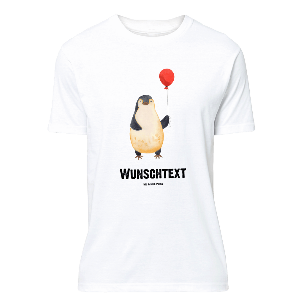 Personalisiertes T-Shirt Pinguin Luftballon T-Shirt Personalisiert, T-Shirt mit Namen, T-Shirt mit Aufruck, Männer, Frauen, Pinguin, Pinguine, Luftballon, Tagträume, Lebenslust, Geschenk Freundin, Geschenkidee, beste Freundin, Motivation, Neustart, neues Leben, Liebe, Glück