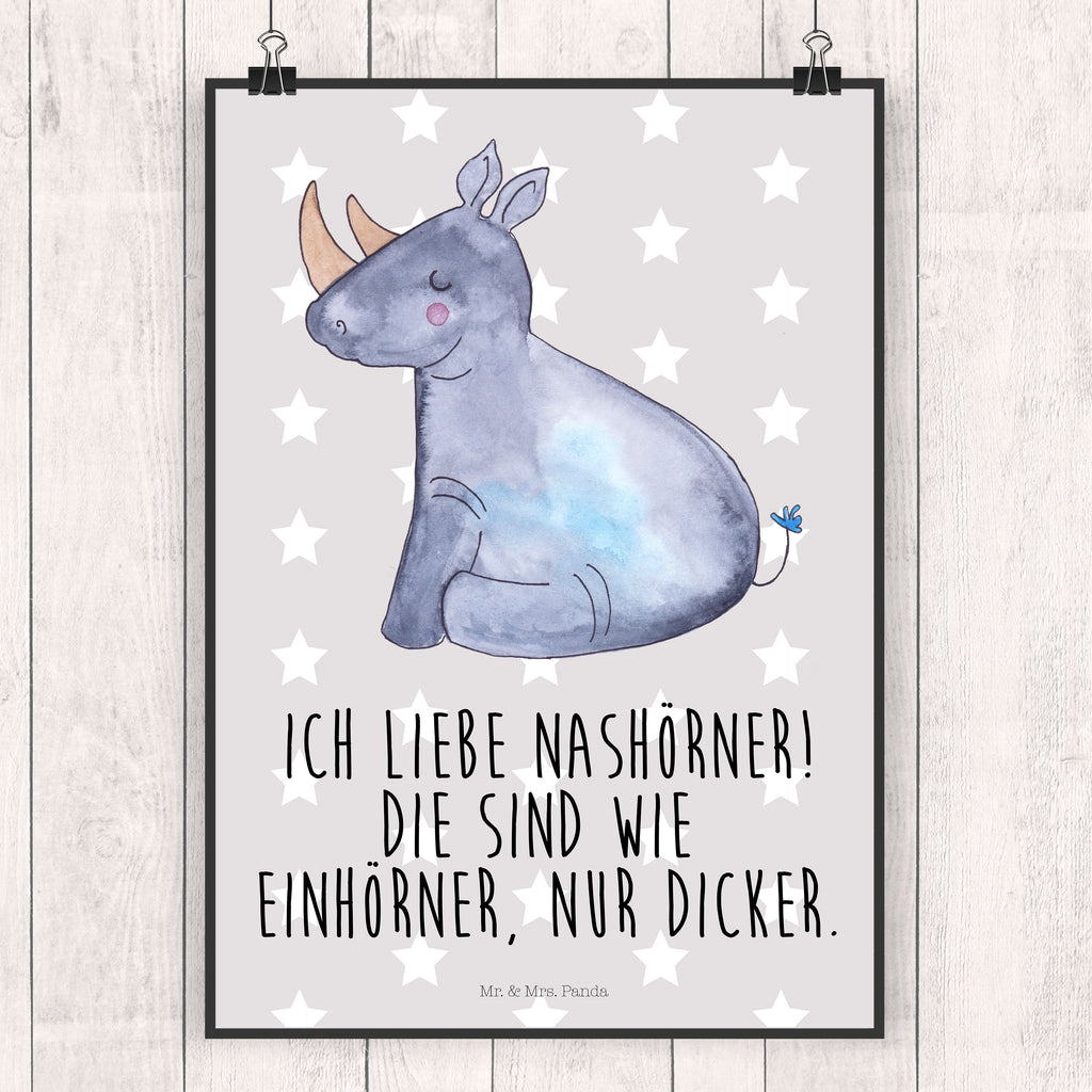 Poster Einhorn Nashorn Poster, Wandposter, Bild, Wanddeko, Küchenposter, Kinderposter, Wanddeko Bild, Raumdekoration, Wanddekoration, Handgemaltes Poster, Mr. & Mrs. Panda Poster, Designposter, Kunstdruck, Posterdruck, Einhorn, Einhörner, Einhorn Deko, Pegasus, Unicorn, Regenbogen, witzig, lustig, Zoo, Glitzer, Einhornpower, Erwachsenwerden, Nashorn, Nashörner