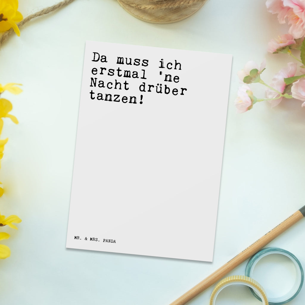 Postkarte Sprüche und Zitate Da muss ich erstmal 'ne Nacht drüber tanzen! Postkarte, Karte, Geschenkkarte, Grußkarte, Einladung, Ansichtskarte, Geburtstagskarte, Einladungskarte, Dankeskarte, Ansichtskarten, Einladung Geburtstag, Einladungskarten Geburtstag, Spruch, Sprüche, lustige Sprüche, Weisheiten, Zitate, Spruch Geschenke, Spruch Sprüche Weisheiten Zitate Lustig Weisheit Worte