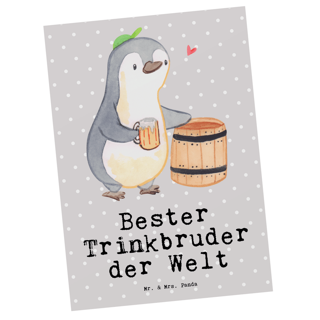 Postkarte Pinguin Bester Trinkbruder der Welt Postkarte, Karte, Geschenkkarte, Grußkarte, Einladung, Ansichtskarte, Geburtstagskarte, Einladungskarte, Dankeskarte, Ansichtskarten, Einladung Geburtstag, Einladungskarten Geburtstag, für, Dankeschön, Geschenk, Schenken, Geburtstag, Geburtstagsgeschenk, Geschenkidee, Danke, Bedanken, Mitbringsel, Freude machen, Geschenktipp, Trinkbruder, Trinkkumpel, Kumpel, Saufkumpane, Kumpane, Trinken, Party, Kleinigkeit