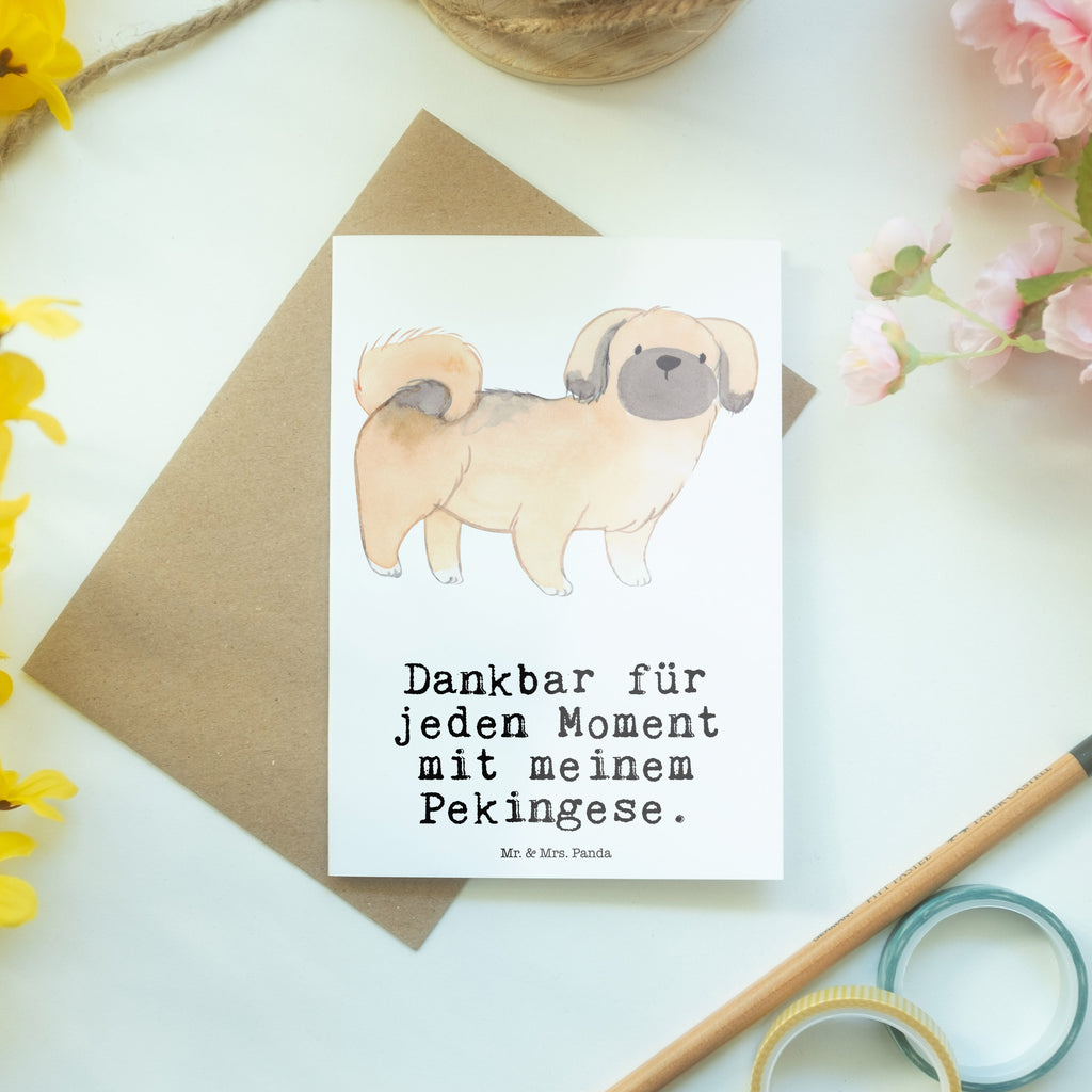 Grußkarte Pekingese Moment Grußkarte, Klappkarte, Einladungskarte, Glückwunschkarte, Hochzeitskarte, Geburtstagskarte, Karte, Ansichtskarten, Hund, Hunderasse, Rassehund, Hundebesitzer, Geschenk, Tierfreund, Schenken, Welpe, Pekingese, Pekinese, Peking-Palasthund