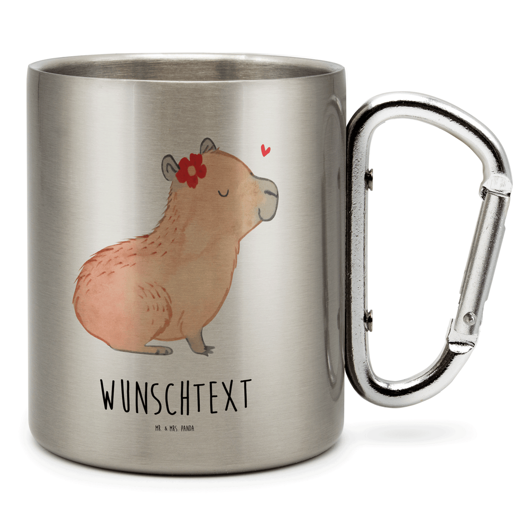 Personalisierter Edelstahlbecher Capybara Blume Personalisierte Edelstahltasse, Personalisierter Edelstahlbecher, Personalisierter Outdoor Becher, Personalisierte Outdoor Tasse, Tiermotive, Gute Laune, lustige Sprüche, Tiere, Capybara