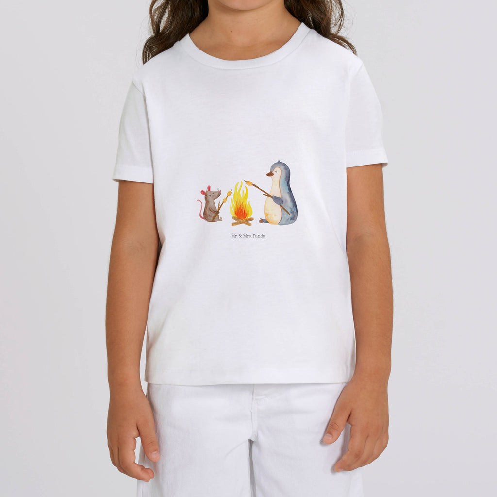 Organic Kinder T-Shirt Pinguin Lagerfeuer Kinder T-Shirt, Kinder T-Shirt Mädchen, Kinder T-Shirt Jungen, Pinguin, Maus, Pinguine, Lagerfeuer, Leben, Arbeit, Job, Motivation, Büro, Büroalltag, Lebensspruch, Lebensmotivation, Neustart, Liebe, grillen, Feuer, Marshmallows