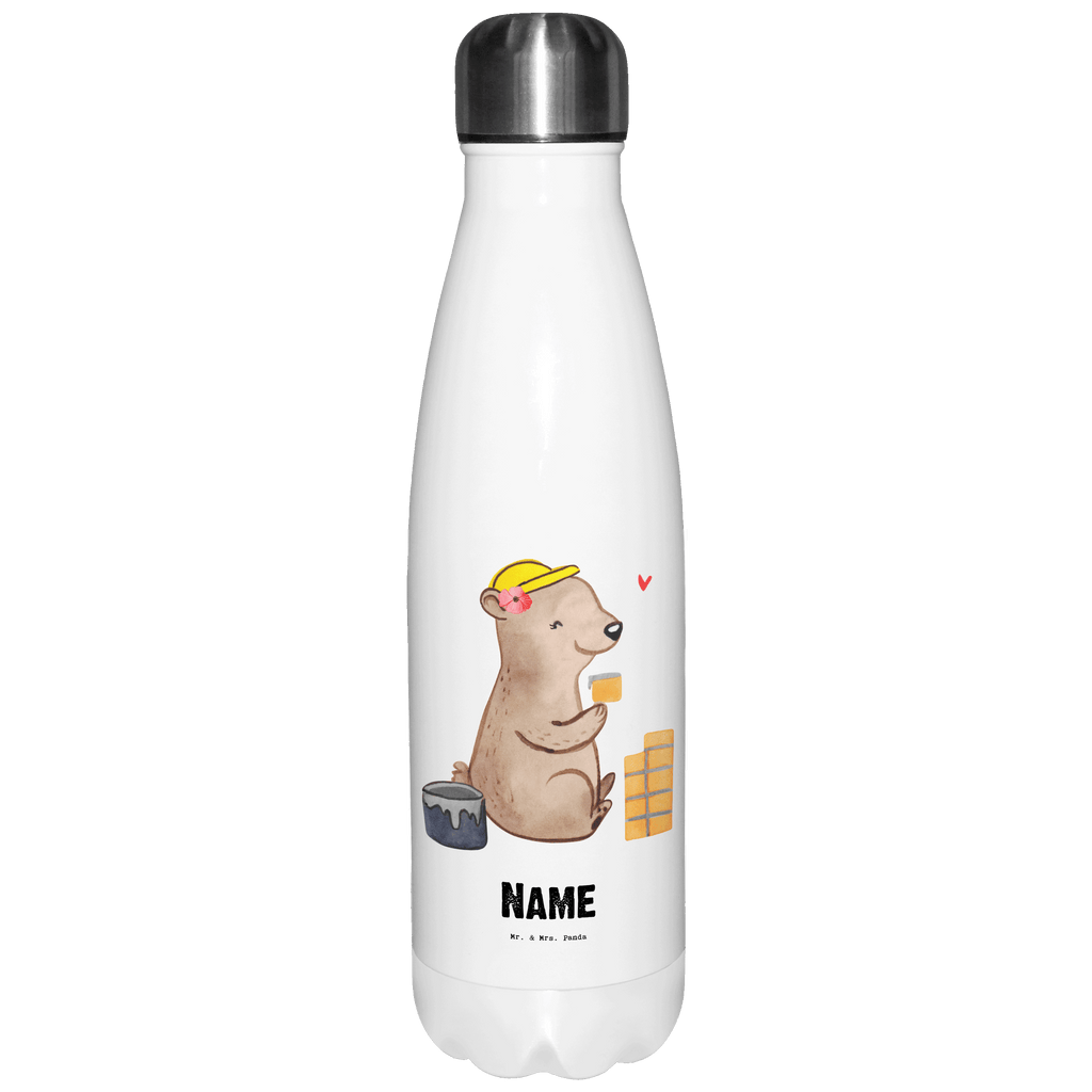 Personalisierte Thermosflasche Maurerin mit Herz Personalisierte Isolierflasche, Personalisierte Thermoflasche, Personalisierte Trinkflasche, Trinkflasche Mit Namen, Wunschname, Bedrucken, Namensflasche, Beruf, Ausbildung, Jubiläum, Abschied, Rente, Kollege, Kollegin, Geschenk, Schenken, Arbeitskollege, Mitarbeiter, Firma, Danke, Dankeschön, Maurerin, Maurermeisterin, Gesellenprüfung, Handwerkerin, Maurerbetrieb