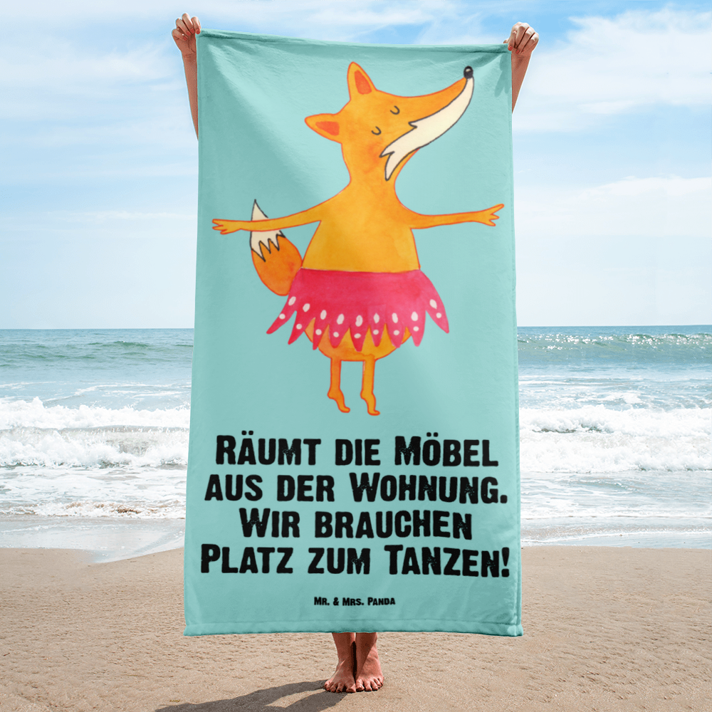 XL Badehandtuch Fuchs Ballerina Handtuch, Badetuch, Duschtuch, Strandtuch, Saunatuch, Fuchs, Fuchs Spruch, Füchse, Füchsin, Ballerina, Ballett, Tänzerin, Tanzen, Party, Einladung, Geburtstag