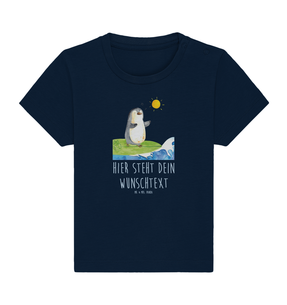 Personalisiertes Baby Shirt Pinguin Surfer Personalisiertes Baby T-Shirt, Personalisiertes Jungen Baby T-Shirt, Personalisiertes Mädchen Baby T-Shirt, Personalisiertes Shirt, Pinguin, Pinguine, surfen, Surfer, Hawaii, Urlaub, Wellen, Wellen reiten, Portugal