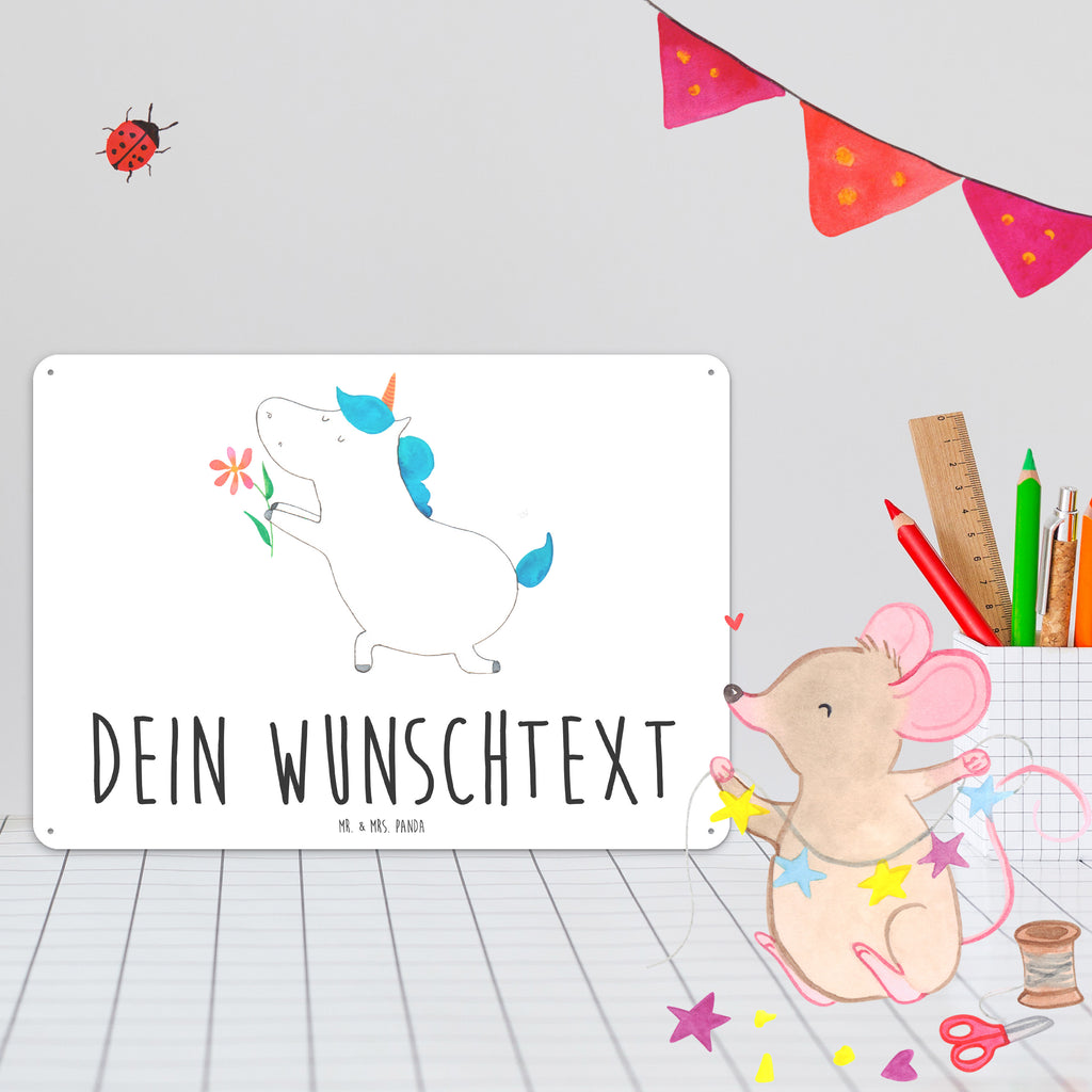 Personalisiertes Blechschild Einhorn Blume Blechschild, Metallschild, Geschenk Schild, Schild, Magnet-Metall-Schild, Deko Schild, Wandschild, Wand-Dekoration, Türschild, Einhorn, Einhörner, Einhorn Deko, Pegasus, Unicorn, Liebe, Liebesbeweis, Antrag, Heiratsantrag, Verlobung, Ehepaar, Pärchen, Partner, Freund, Freundin, Ehe, heiraten