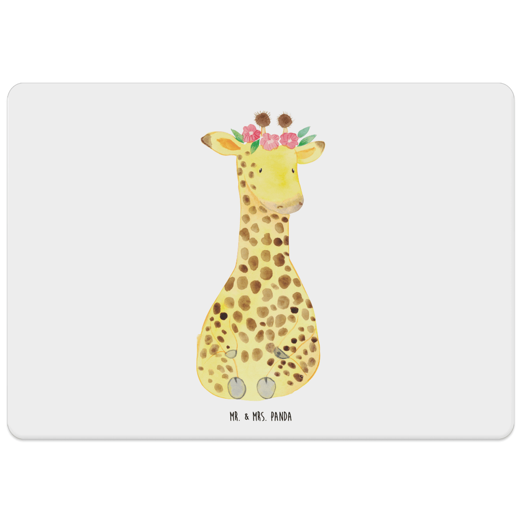 Tischset Giraffe Blumenkranz Tischset, Tischuntersetzer, Platzset, Tischsets abwaschbar, Tischunterlage, Afrika, Wildtiere, Giraffe, Blumenkranz, Abenteurer, Selbstliebe, Freundin