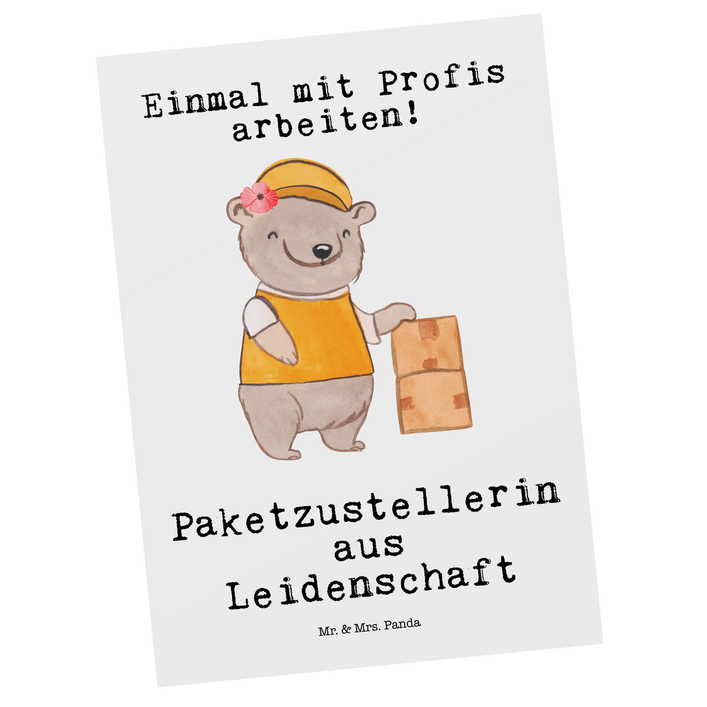 Postkarte Paketzustellerin aus Leidenschaft Postkarte, Karte, Geschenkkarte, Grußkarte, Einladung, Ansichtskarte, Geburtstagskarte, Einladungskarte, Dankeskarte, Ansichtskarten, Einladung Geburtstag, Einladungskarten Geburtstag, Beruf, Ausbildung, Jubiläum, Abschied, Rente, Kollege, Kollegin, Geschenk, Schenken, Arbeitskollege, Mitarbeiter, Firma, Danke, Dankeschön, Paketzustellerin, Paketbotin, Zustellservice Pakete