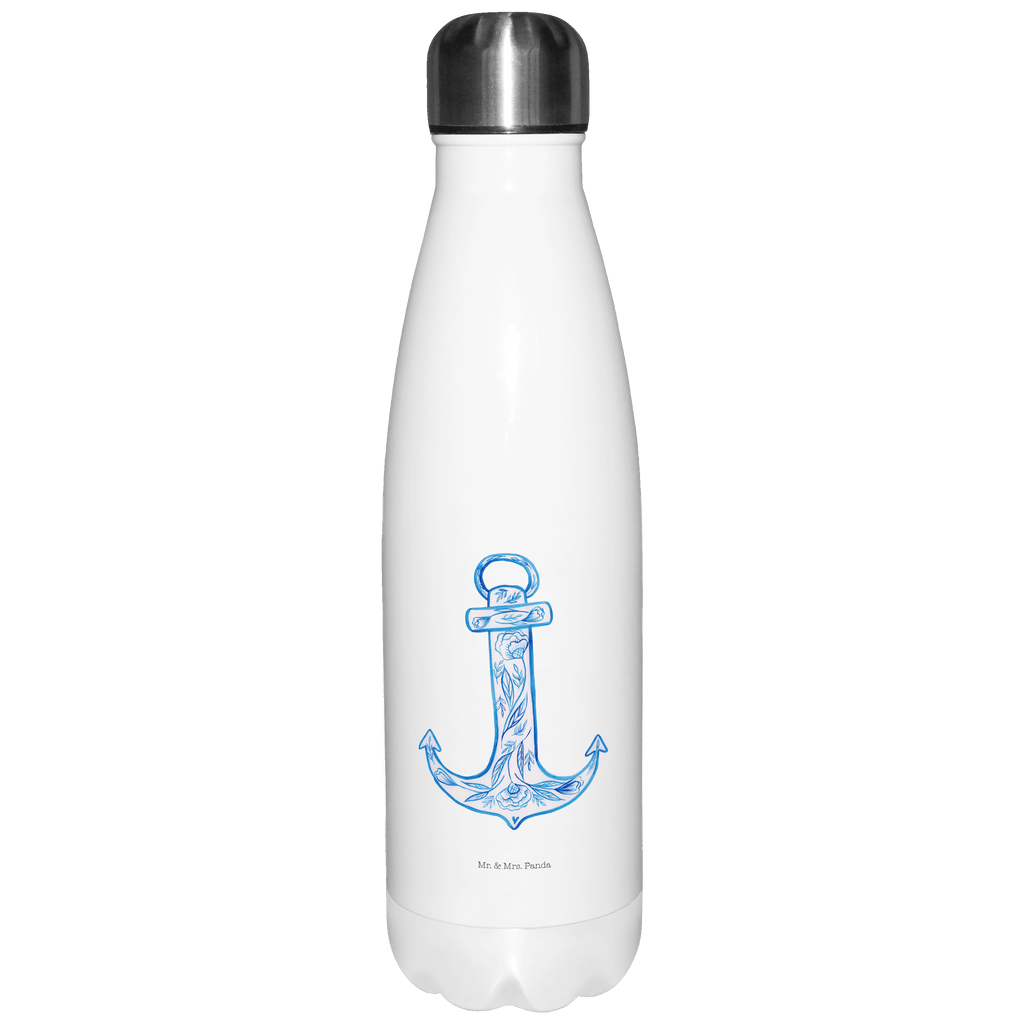 Thermosflasche Anker Blau Isolierflasche, Thermoflasche, Trinkflasche, Thermos, Edelstahl, Tiermotive, Gute Laune, lustige Sprüche, Tiere